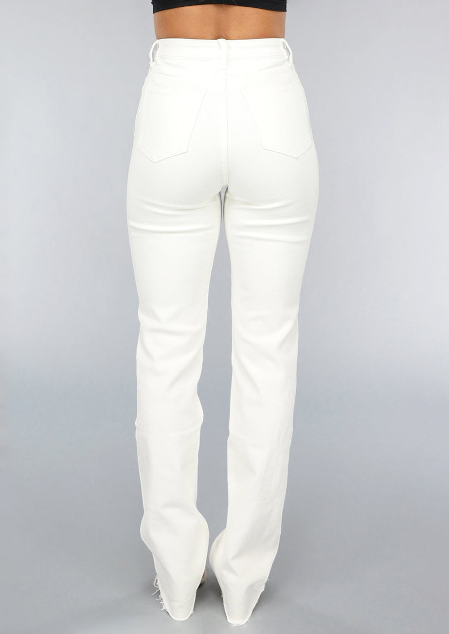 Redial Jeans  Witte Tall Jeans met Rechte Pijpen