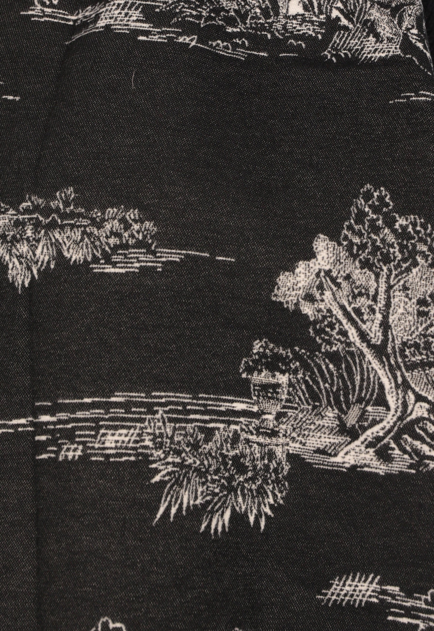 Omslagdoek met Print in Zwart