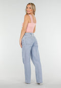Lichtroze Mesh Off Shoulder Top met Drapé en Stretch