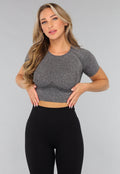 Cropped Sporttop in Grijs