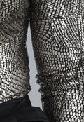 Bodysuit met Hoge Hals en Gouden Print