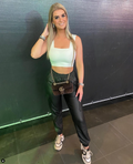 Witte Crop Top met Vierkante Hals