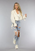 Witte Top met Strapless Model en Anti-Slip