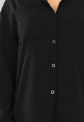 Zwarte Stretchy Wide Leg Two Piece