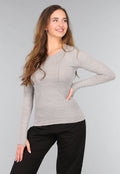 Grijze Stretchy Longsleeve Sporttop