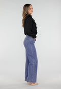 Zwarte Blouse met Ruches en Lange Mouwen