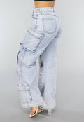 Redial Jeans  Blauwe Wide Leg Carpenter Broek
