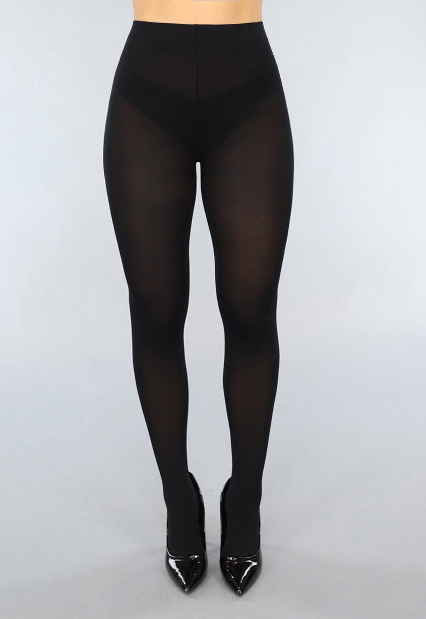 40 Denier Matte Panty in Zwart