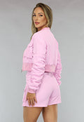 Baby Roze Co Ord Set met Bomberjack