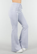 Lichtblauwe Joggingbroek met Flared Pijpen en Elastische Taille