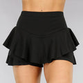 Geplooide Zwarte Skort