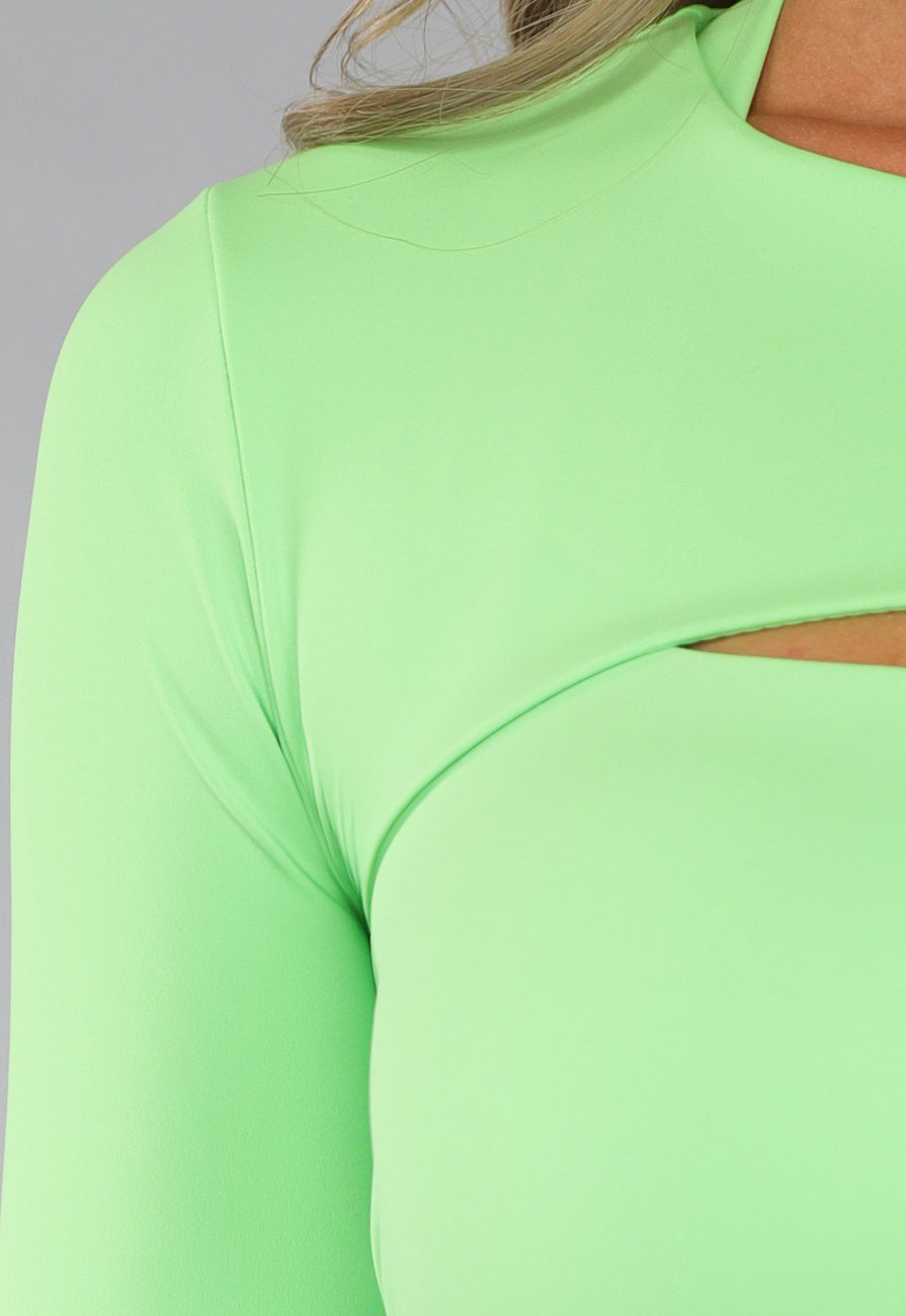 Groene Longsleeve Stretch Bolero