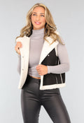 Zwarte Suèdelook Teddy Bodywarmer