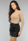 Gladde Longesleeve Nude Bodysuit