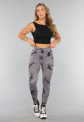 Stretchy Gym legging met Print en Overslag Taille