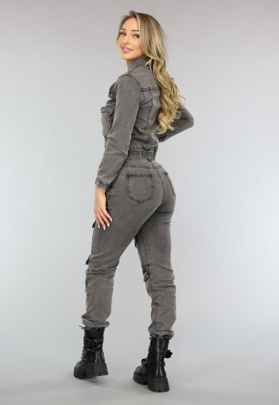 Grijze Cargo Two Piece met Jasje