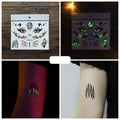 Glow In The Dark Tijdelijke Halloween Tattoo Set