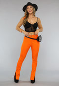 Oranje Skinny Jeans met Split