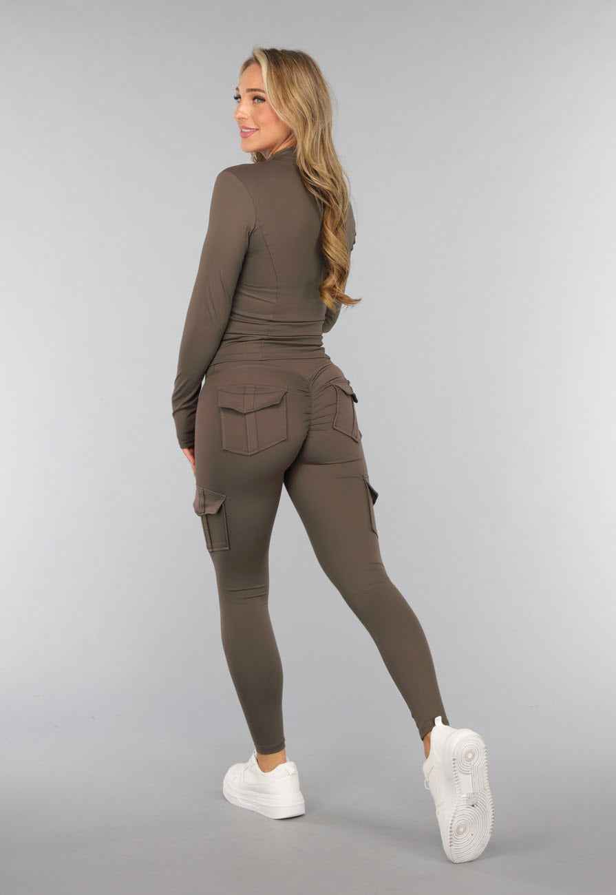 Donkerbruine Cargo Gymset met Scrunch