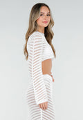 Witte Gehaakte Cover Up Set