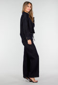 Redial Jeans  Donkerblauwe Denim Blouse met Lange Mouwen