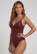 Corrigerend Stringbody Bordeaux met Verstelbare Bandjes