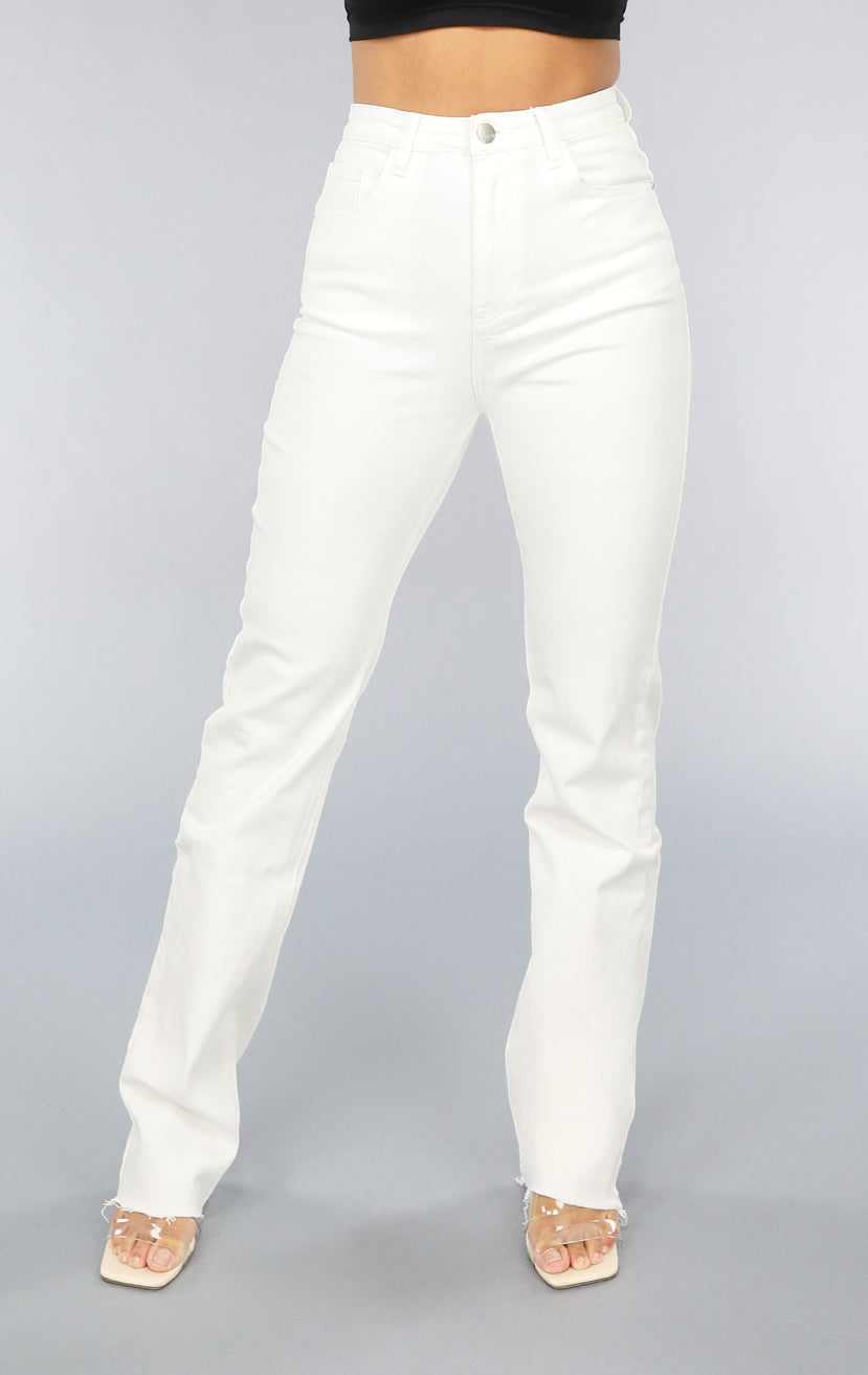 Redial Jeans  Witte Tall Jeans met Rechte Pijpen