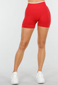 Sportieve Shorts in Rood met Witte Tailleband