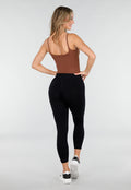 Bruine Spaghetti Strap Crop Top met Pads