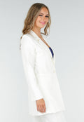 Stretchy Classy Halflange Blazer in Offwhite