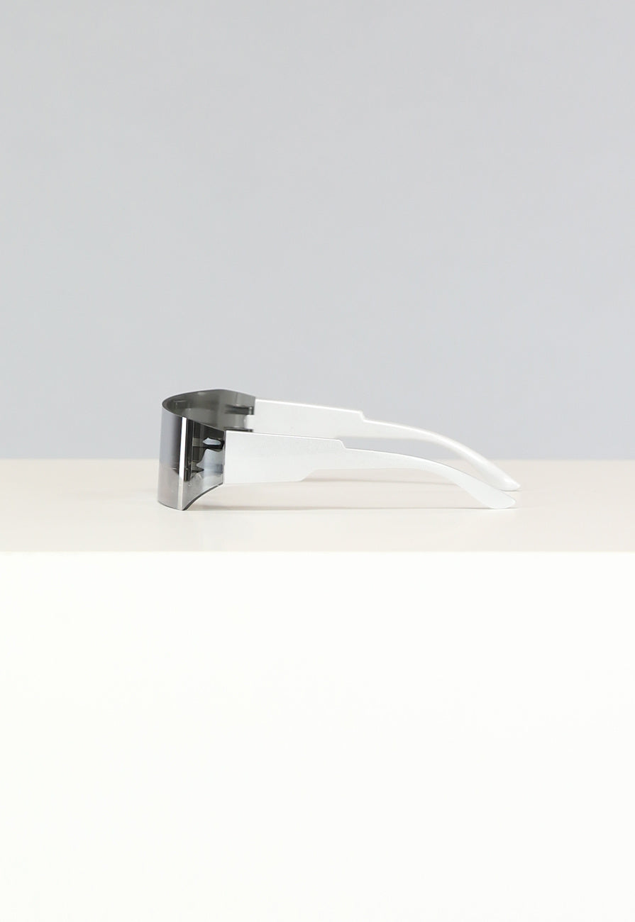 Witte Festival Bril met Spiegelglas