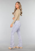 Khaki Padded Top met Mesh Details