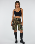 Camouflage Cargo Bermuda Short van Denim met Zakken