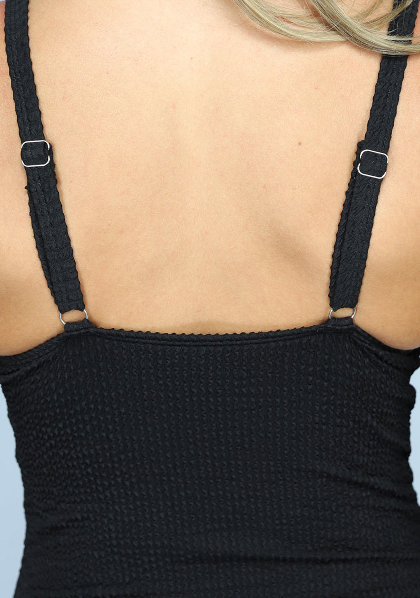 Zwart Maximizer Push-Up Badpak met Structuur