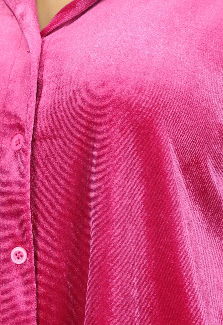 Roze Fluwelen Two Piece