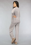 Zachte Taupe Lounge Set met Overslag