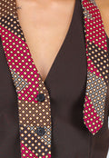 Bruin Tailored Gilet met Stropdas