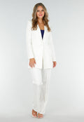 Stretchy Classy Halflange Blazer in Offwhite