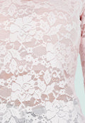 Roze Kanten Top met Lange Mouwen en Stretch