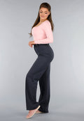 Longsleeve Lichtroze Stretchstof Shirt met Vierkante Hals