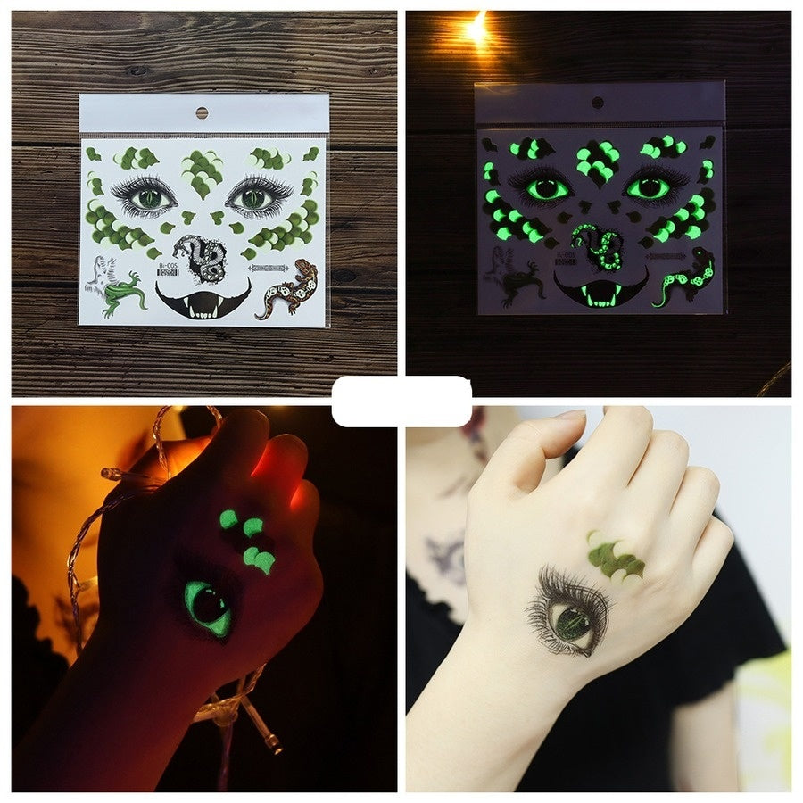 Glow In The Dark Tijdelijke Halloween Tattoo Set
