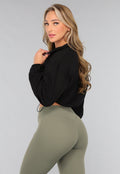Zwart Cropped Sport Vest