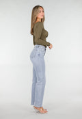 Khaki Push-Up Longsleeve Top met Gerimpelde Bustier