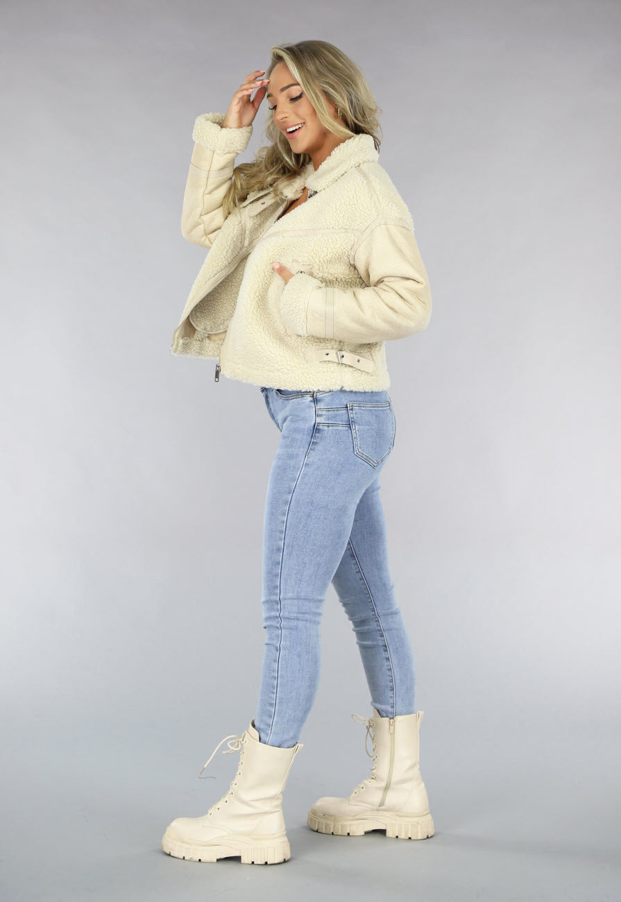 Beige Teddy Lammy Coat