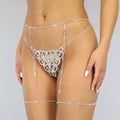 Sexy String met Jarretel Strass Chain