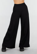 Zwarte Lounge Broek met Wijde Pijpen