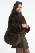 Faux Fur Tas met Gouden Schouderketting