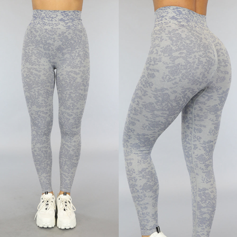 Grijze Gemêleerde Squat Proof Sportlegging