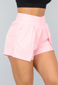 Roze Sportshort met Elastische Tailleband