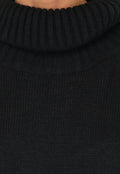 Grote Oversized Gebreide Trui Zwart